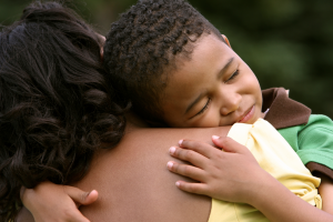 parent hugging child