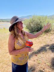 Jane holding flower